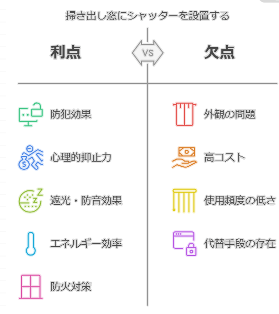 シャッターが不要・必要な人の理由